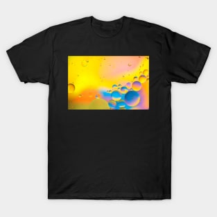 Abstract - Oil and Water on a Coloured background T-Shirt